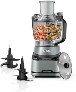 Ninja PrecisionPro 2.1L Food Processor, 4 Auto Presets and Manual Settings, Make Pizza and Bread Dough, Slice Vegetables and More, Dishwasher Safe Parts, Black BZ651UK