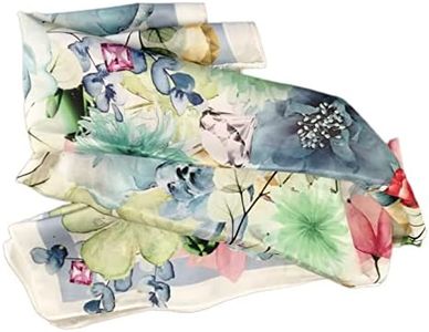 Braccialini Pañuelo cuadrado estampado flores y brotes, Único., Talla única