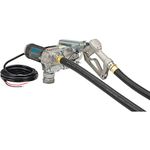 GPI M-180S Fuel Transfer Pump, 18 GPM, 12V-DC, Manual Shut-Off Unleaded Nozzle, 12' Hose, 18’ Power Cord, Adjustable Suction Pipe (110300-1)