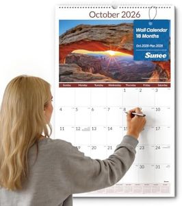 SUNEE 2026-2027 Wall Calendar Large 17"x27", 18 Month Calendar (Ends March 2028), Vertical Extra Large, National Parks