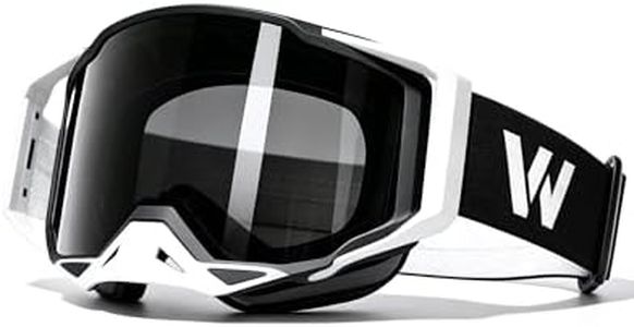WildHeir Dirt Bike Goggles Motocross Motorcycle Glasses - ATV Riding Dirtbike 4-Wheeler MX DH Accessories Windproof for Men Women Youth UV400 Protection Dust-proof Anti-Slip Strap Eyewear