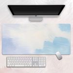 Saikvi Large Gaming Mouse Pad with Stitched Edges, Minimalist Topographic Map Desk Mat, Extended XL Mousepad with Anti-Slip Base, Cool Desk Pad for Keyboard and Mouse