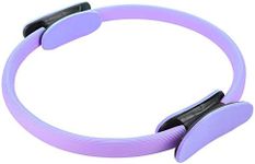 Losewright Pilates Ring, Lightweight Yoga Circle, Indoor Dual Grip Workout for Build Muscle Body Shaping(Purple)