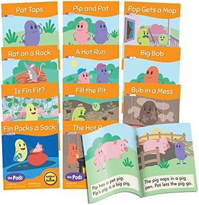 Junior Learning Decodable Readers The Pods - Phase 2 Letter Sounds: The Science of Reading, Easy decodable texts, Beginning Readers, for ages 5+, Grade K
