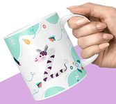 NH10 DESIGNS Colorful Alphabet Letter Z Printed Coffee Mug for Kids Girls Boys Friends Love Best Gift for Birthday Anniversary Initial Letter Z (Tea Coffee Mug-350ml) - ABVWM2 207