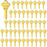 Brass Finish SC1 Key Blanks, Uncut Blank Keys, Pack of 50 Keys