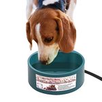 NAMSAN Heated Water Bowl for Outdoor Cats, 2.2L Heated Dog Bowl Provides Drinkable Water in Winter, Heated Pet Bowl for Chickens Rabbits Bird Bath, Livestock Thermal-Bowl