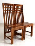 Vivek Wood Wooden Dining Chair Only | Dinning Chairs for Dining Room | Sheesham Wood, Set of 2, Honey Finish