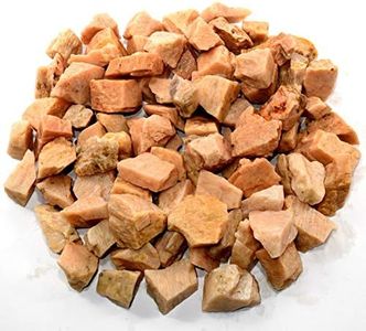 HQRP Natural Peach Orange Moonstone Rough Stones Feldspar Crystal Mineral Gemstone Raw Specimens for Cabbing Fron India (5PCS)