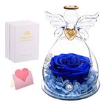 Mothers Day Mom Gifts for Her Rose Flower in Glass Angel Statue,Gift for Mom,Mothers Day Rose Flower Angel Gift,Gift for Her Lady Grandma,Suitable for Wedding Anniversary Birthday Party Couple