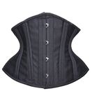 SHAPERX Women's Corsets Heavy Duty Waist Trainer Double Steel Boned Bustier Tummy Control Underbust Cincher, UK-SZ70930-Black-XL