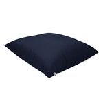 rucomfy Beanbags Square Floor Cushion Large Indoor/Outdoor Bean bag - Use As Large Pillow or Chair - Water Resistant and Durable - L70cm x W70cm (Navy)