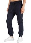 ITALYMORN Mens Work Joggers with Pockets Stretch Cotton Casual Pants (Dark Blue, Medium)