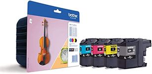 Brother LC-127XLBK/LC-125XLC/LC-125XLM/LC-125XLYVALBP Inkjet Cartridge, Black/Cyan/Magenta/Yellow, Multi-Pack, High Yield, Includes 4 x Inkjet Cartridges, Brother Genuine Supplies