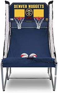 Pop-A-Shot - Home Dual Shot with Denver Nuggets NBA Graphics l Sensor Scoring l 16 Game Modes l 7 Balls l Foldable Storage l for All NBA Fans