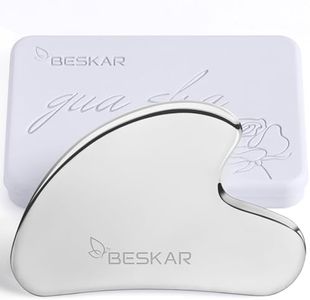 BESKAR Gua Sha Facial Tools, Stainless Steel Guasha Massage Sticks for Jawline Sculpting, Tighten Face Skin and Reduce Wrinkles, Face Eyes Body Neck Massage Tool, Skin Care Gift