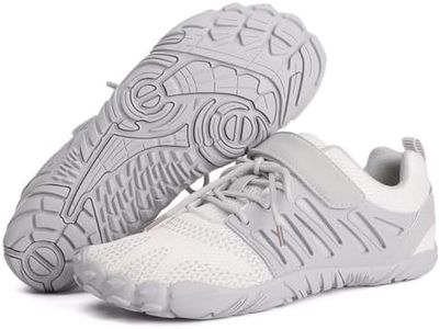 MIFAWA Barefoot Shoes Men Wide Toe Box Zero Drop Water Shoes Men for Gym Workout Minimalist Weightlifting Cross-Trainer Running Hike Grounded Footwear White