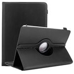 Cadorabo Tablet case compatible with Dragon Touch X10 2015 (10.6 inch) in BLACK - Protective cover made of synthetic leather with stand function - 360 degree case with elastic band