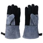 CHESTON 16-Inch Welding Gloves with 500℃ Heat and Fire Resistance - Versatile Protection for Arc, Tig, Mig, BBQ, Stove, Oven, Fireplace, and More