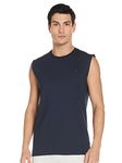 Champion Men's T-Shirt, Sleeveless, Tank, Classic Muscle Tee Top (Reg. Or Big & Tall), Navy, Medium