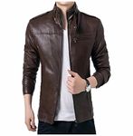 SKY LINE OCEAN GENUINE LEATHER JACKET (100% PURE LEATHER & Genuine Leather) FOR MEN (Brown Colored)