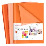 NACHLYNN 60 Sheets Orange Tissue Paper for Wrapping Gifts, Halloween Tissue Paper Sheets for Packaging DIY Wedding Holiday Birthday Party Crafts Decorations