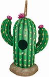 Spoontiques - Birdhouse - Garden Décor - Decorative Bird House for Yard and Garden Decoration - Hanging Novelty Birdhouse for Outdoor Patio - Cactus Birdhouse, Green