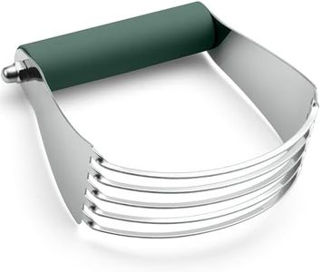 Spring Chef Large Dough Blender For Baking, Manual Dough Cutter Tool, Stainless Steel Puff Pastry Cutter Tool with Sharp Blades, Dishwasher Safe Pastry Blender for Easy Mixing - Pine Green