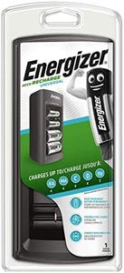 Energizer Universal Charger, NiMH Micro (AAA), Mignon (AA), Baby (C), Mono (D), 9V Block Round Cell Charger Black