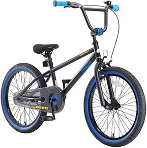 BIKESTAR Bicicleta Infantil para niños y niñas a Partir de 6 años | Bici 20 Pulgadas con Frenos | 20" Edición BMX Negro BLU