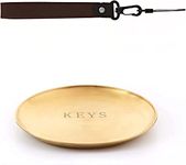 Andwarmth Key Bowl and Keychain Set -Key Bowl for Entryway Table, Decorative Bowl,Valet Tray, Jewelry Dish,Car Key Plate,Perfume Holder,Key Tray for Entryway Table,Bowl for Keys,Key and Wallet Tray