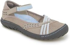 Jambu Women's Maya Water Ready Mary Jane Flat, Light Grey/Stone Blue, 8 UK