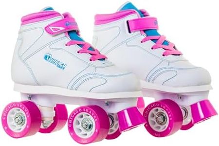 Chicago Girls Sidewalk Skate, White (Size 1)