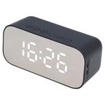 ASHATA Small Digital Alarm Clock Radio, Alarm Clock for Bedrooms Dimmer Control Dual Alarm FM Alarm Clock Radio with Bluetooth Speaker, for Living Room Home Office(Black)