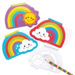 Baker Ross AT966 Rainbow Memo Pads - Pack of 12, For Kids Party Bags and Small Toys for Children