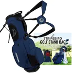 Stripebird Golf Stand Bag with Hub for Magnets (Blue) - 4 Way Full-Length Dividers Golf Club Bag - Flexfit Rotatable & Adjustable Dual Straps - Lightweight Golf Bag Stand - Golf Bags for Men