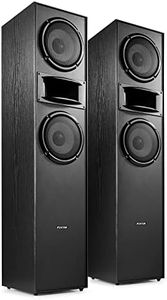 FENTON SHF700B - Par de Altavoces HiFi de Color Negro, Potencia de 400 W, woofer 2 x 6,5 Pulgadas, tecnología de 3 vías, terminales de Tornillo chapados en Oro, Patas de Goma Antideslizantes.