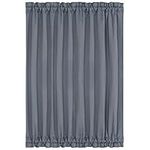 PiccoCasa Sliding Glass Door Curtain Panels - Thermal Insulated Solid Blackout Curtains Drapery 54x72 Inches Front Porch/French Door Window Coverings- 1 Panel, Dark Gray