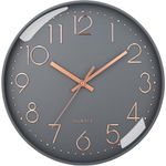 Amdonalo Wall Clock Silent Non-Ticking Modern Wall Clocks Battery Operated for Living Room, Kitchen, Office Decor 8 Inches