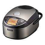 Zojirushi NP-NWC10XB Pressure Induction Heating Rice Cooker & Warmer, 5.5 Cup, Stainless Black, Made in Japan