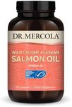 Dr. Mercola, Wild Caught Alaskan Salmon Oil, 30 Servings (90 Capsules), Made with Fresh, Wild Caught Alaskan Sockeye Salmon, Non GMO, Soy-Free, Gluten Free