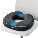 WABCEI Donut Pillow Seat Cushion for Hemorrhoids, Coccyx Cushion for Tailbone Pain Relief, Donut Pillow, Memory Foam Seat Cushion by Ergonomic for Sores, Sciatica(Good Support, Slightly Firm