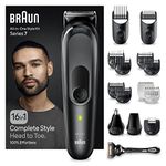 Braun All-in-One Style Kit Series 7 MGK7470, 16-in-1 Kit for Beard, Hair, Manscaping & More, Black, 1 Count