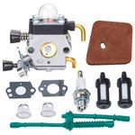 HOODELL FS55 Carburetor, Easy-start FS 55 Carb with Rebuild Kit, Premium FS55R FS45 FS38 HL45 Carburetor for ZAMA STIHL String Hedge Trimmer Weed Eater Parts with Fuel Line Kit