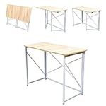 Folding Pc Table Study Writing Workstation Foldable Computer Laptop Desk (Beige)