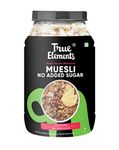 True Elements Muesli No Added Sugar 1 Kg | Sugar Free Cereal | Diet Food | Healthy and Quick Breakfast | No Malt Extract, No Malitol, No Sweetners or Flavourings | Oats, Wheat Flakes & Jowar | Crunchy Almonds, Seeds & Freeze dried fruits | 15g Clean Protein