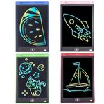 4 Pack LCD Writing Tablet for Kids, Electronic Drawing Writing Board, Learning Educational Toddler Drawing Board Toys for Age 3-12 Years Old Boys Girls 8.5inch(Blue, Red, Green, Pink)