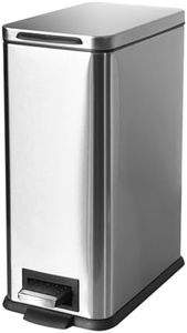 JM ·YIPENG Cubo de Basura 10L,Cubo de Basura Pequeño con Tapa de Cierre Suave,Cubo de Basura Delgado con Pedal y Cubo Interior Extraíble para Casa,Baño,Cocina,Dormitorio y Oficina