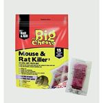 The Big Cheese Mouse & Rat Killer Pasta Sachet - 10g x 15 Kills Mice and Rats Pre-Measured Chew Through Sachets Difenacoum