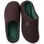 VeraCosy Mens Two-Tone Slippers Coffee,11-12 US,10-11 UK